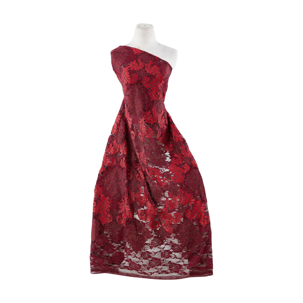 GARNET/GARN/RED | 21983 - LACE ON TULLE [14-Y0767] - Zelouf Fabrics