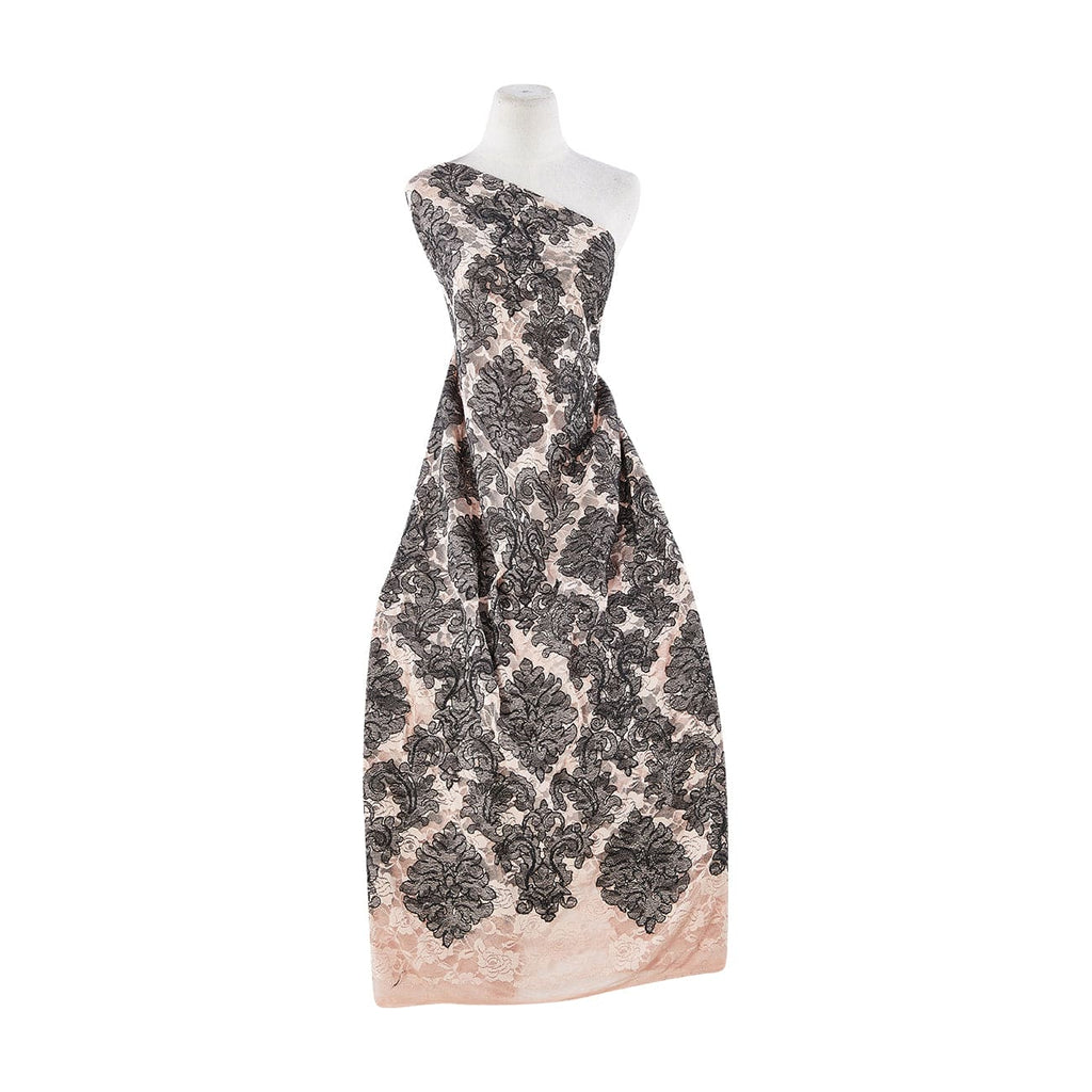 NUDE/BLK/BLK | 21983 - LACE ON TULLE [14-Y0767] - Zelouf Fabrics