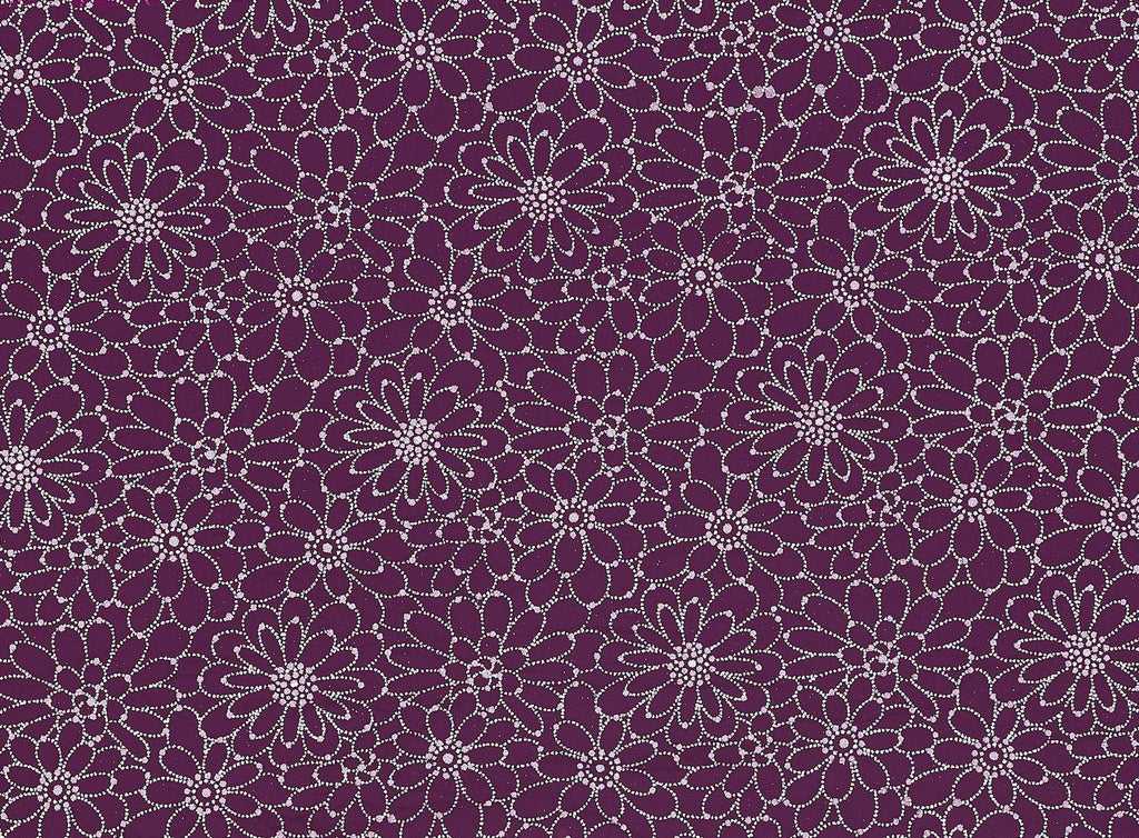 FUCHSIA JOLLY | 22036 - 2 TONE CAVIA GLITTER PRINT - Zelouf Fabrics
