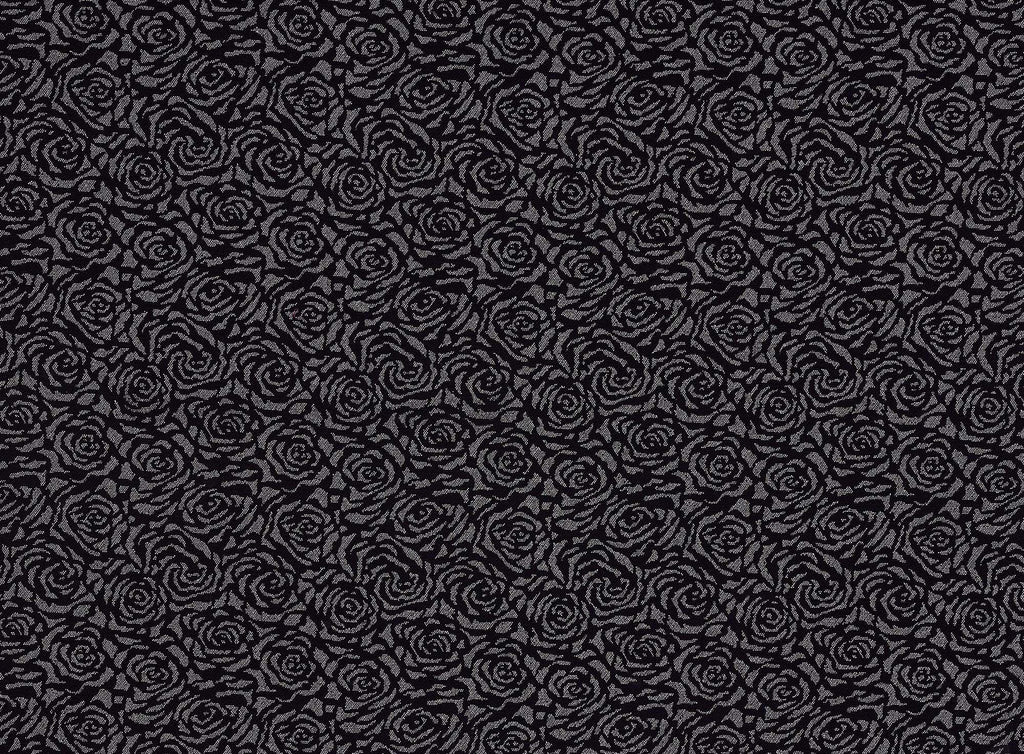 BLACK/SILVER | 22099 - ROSE DEW DROP - Zelouf Fabrics