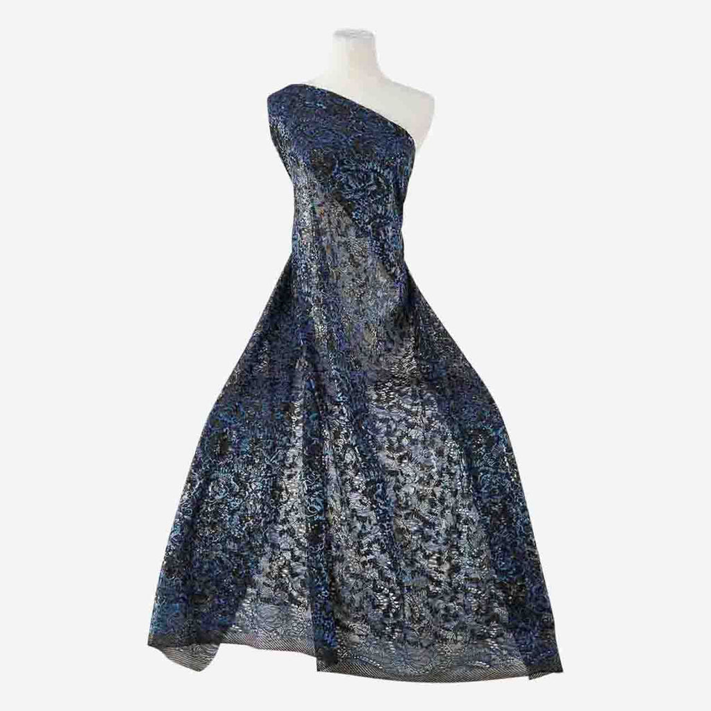 MARILYN LACE W/SEQUINS  | 22137 MOD BLUE - Zelouf Fabrics