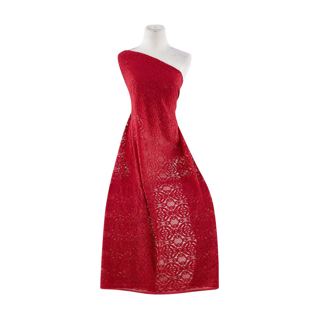 TERESA LACE W/FOIL  | 22160 APPLE JOLLY/RED - Zelouf Fabrics