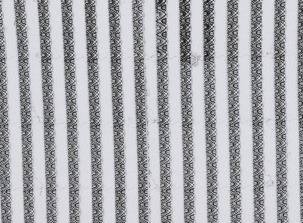 WHITE/BLACK | 22280 - CAMILLE 2 TONE LACE - Zelouf Fabrics
