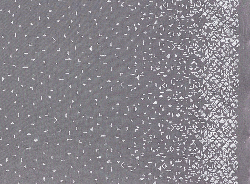 PINK WHISPER | 22344 - CITY GEO BORDER ON TULLE W/GLITTER - Zelouf Fabrics