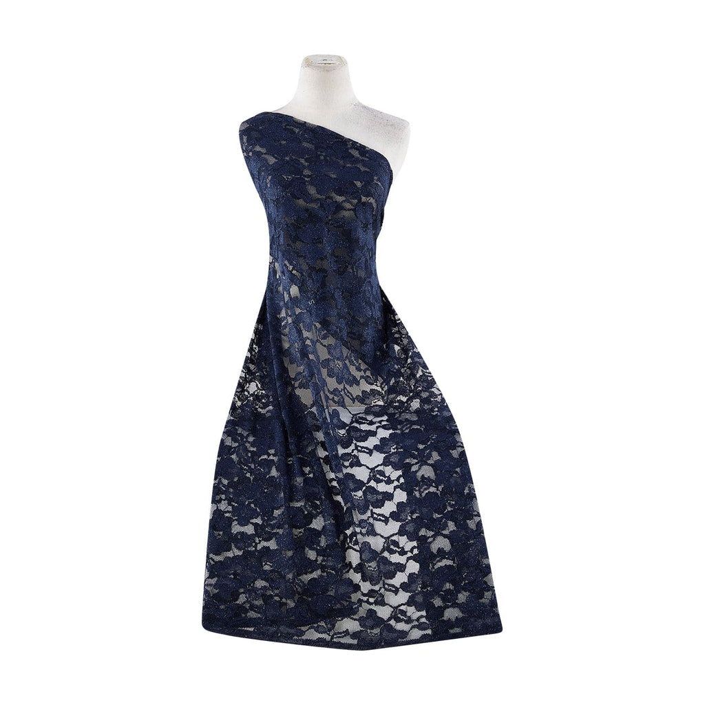 ASH LACE W/ALL OVER GLITTER  | 22486-GLITTER NAVY HONOR - Zelouf Fabrics