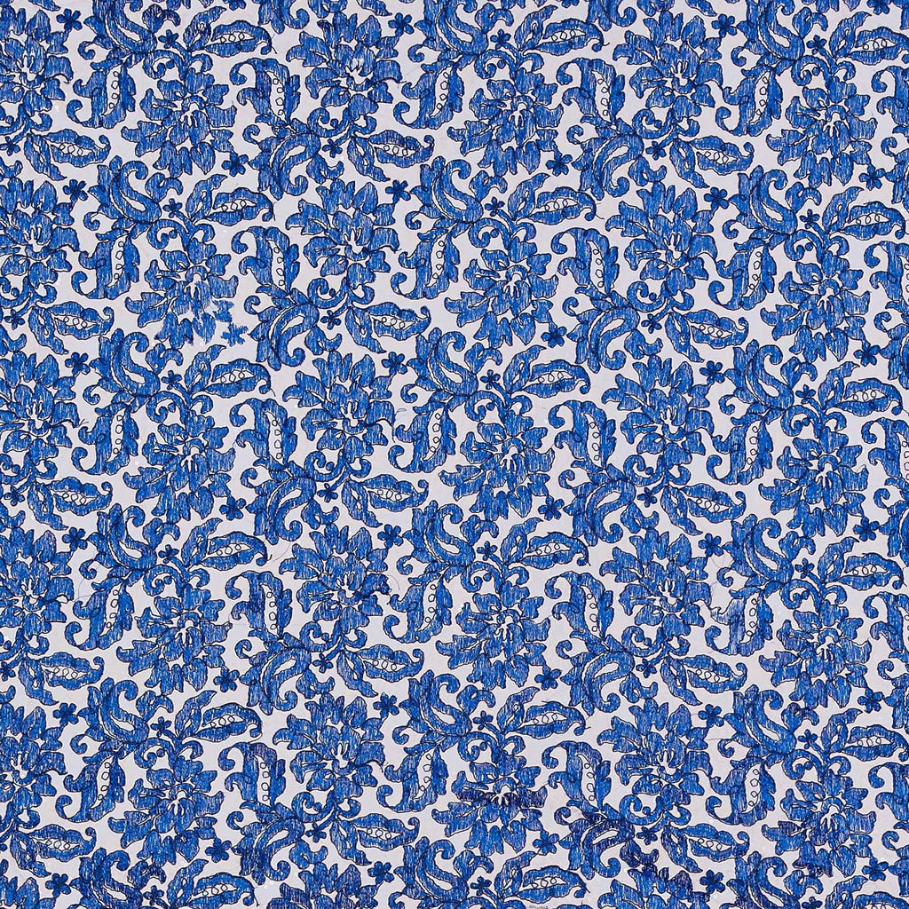 ATLANTIC/NUDE | 22523-SEQUINS-BLUE - HARMONY LACE W/ SEQUINS - Zelouf Fabrics