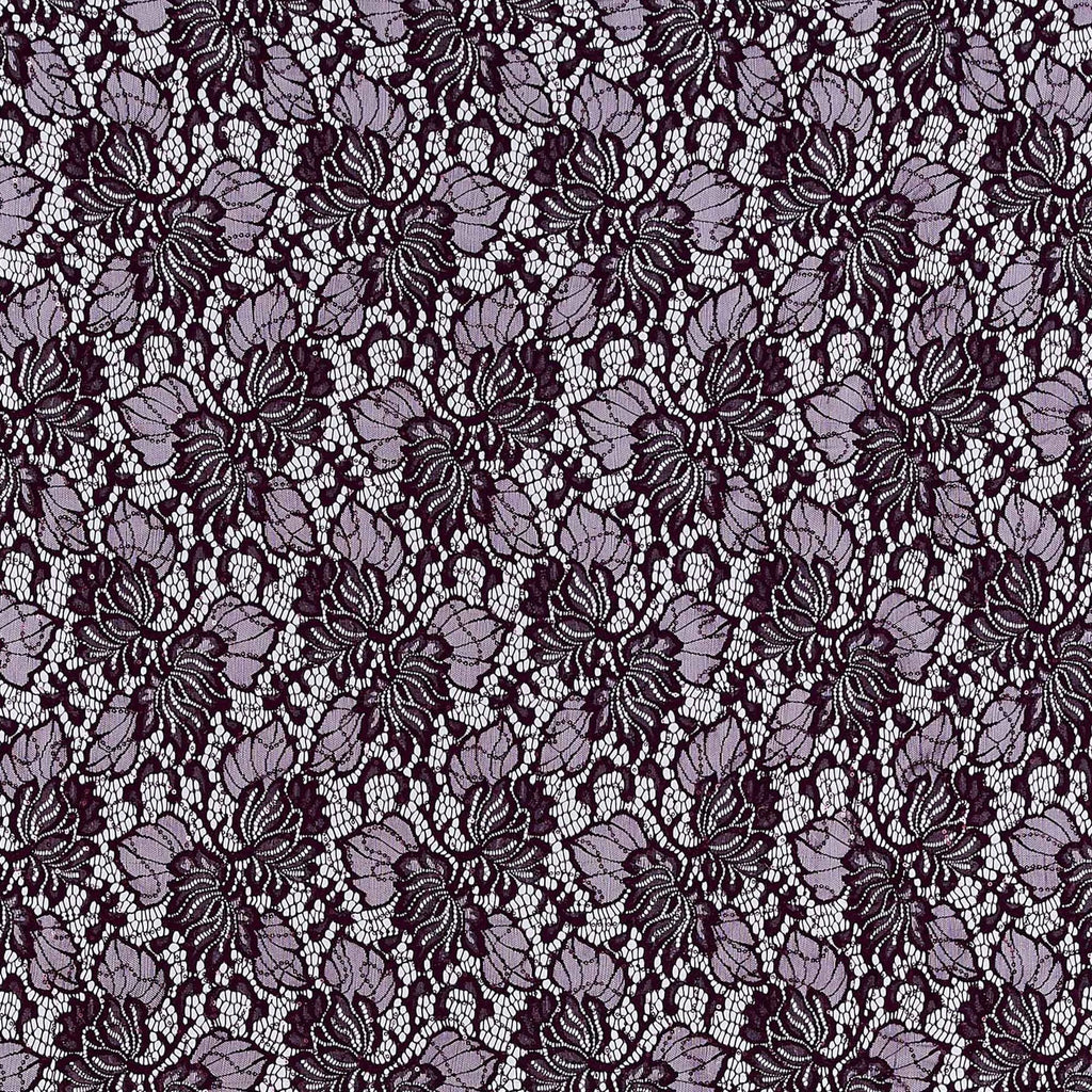 MULBERRY DELIGH | 22560-SEQUINS-PURPLE - INDIE FLORAL LACE W/SEQUINS - Zelouf Fabrics