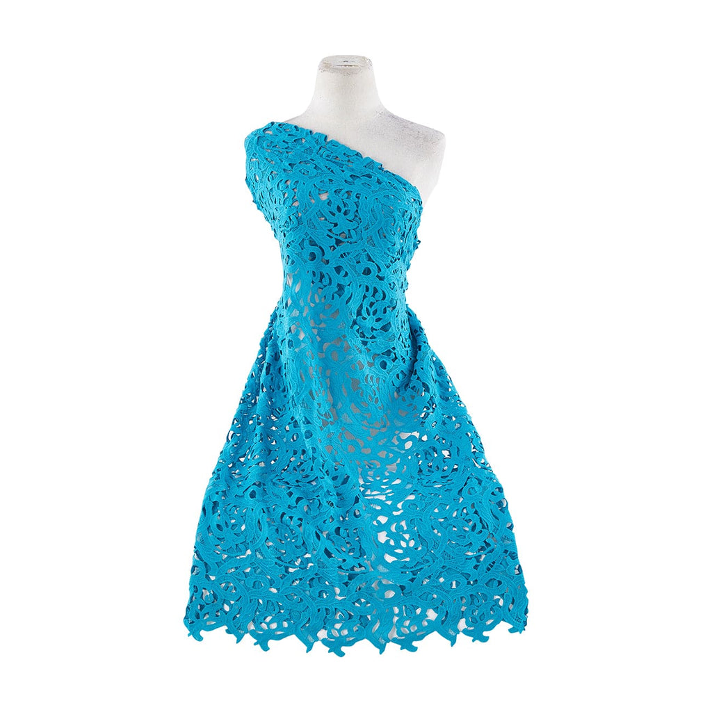 WINTER FLORAL LACE  | 22571 TEAL HONOR - Zelouf Fabrics