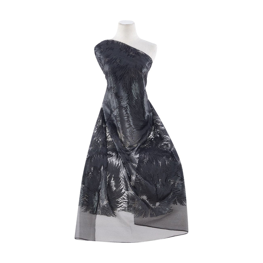 SARINA SEQUIN LACE  | 22575 BLACK/BLACK - Zelouf Fabrics
