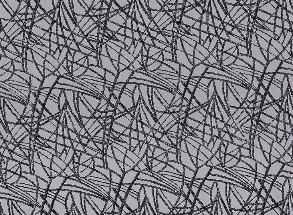 ALBA SEQUIN ON TULLE  | 22587 BLACK/BLACK - Zelouf Fabrics