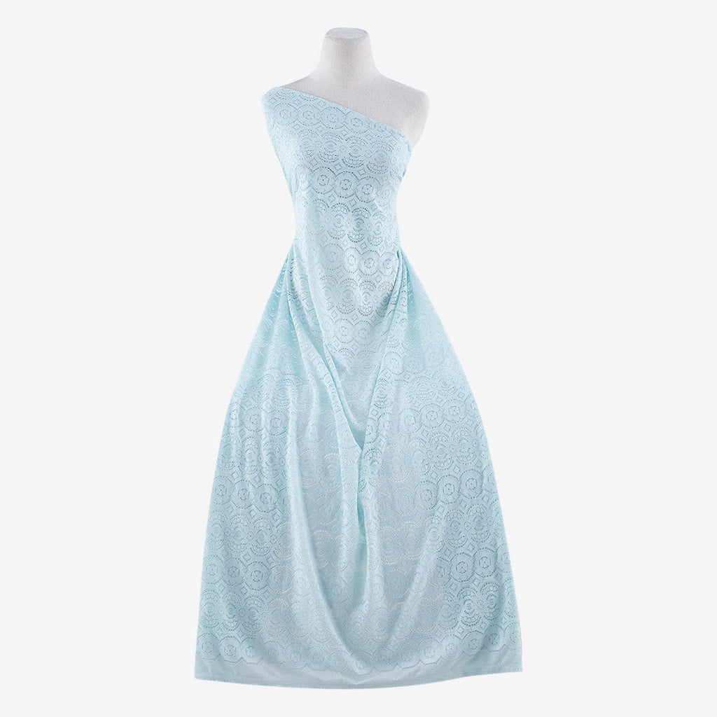 AQUA SUNRISE | 22591-BLUE - SMITH FLOWER LACE - Zelouf Fabrics