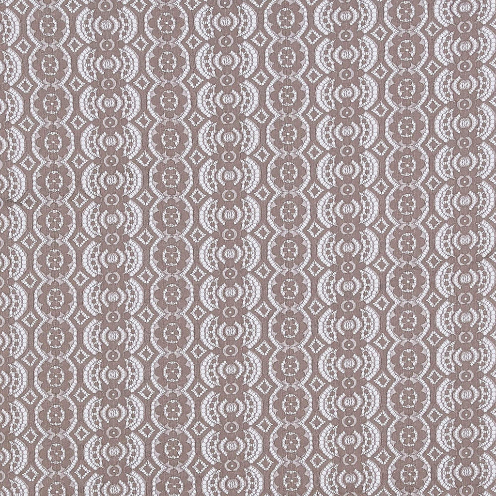 MISTY TAUPE | 22591-BROWN - SMITH FLOWER LACE - Zelouf Fabrics