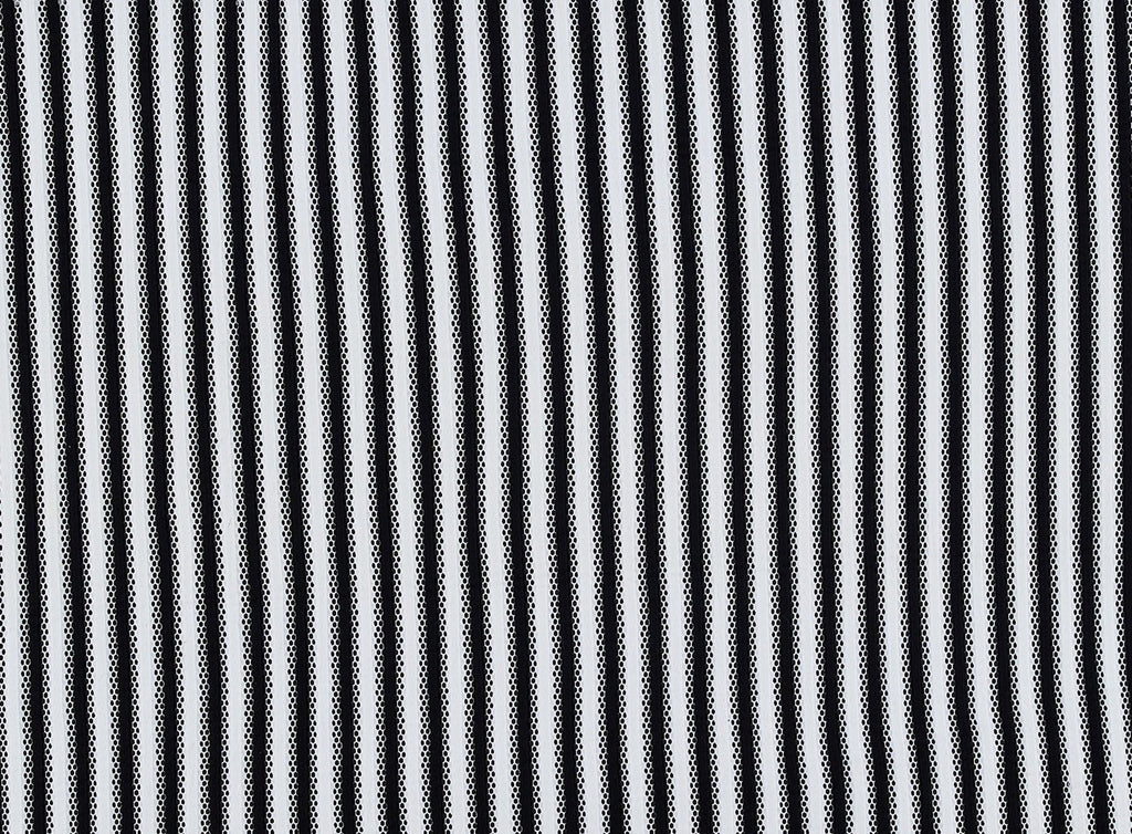 WHITE/BLACK | 22648 - FALL STRIPED KNIT MESH - Zelouf Fabrics