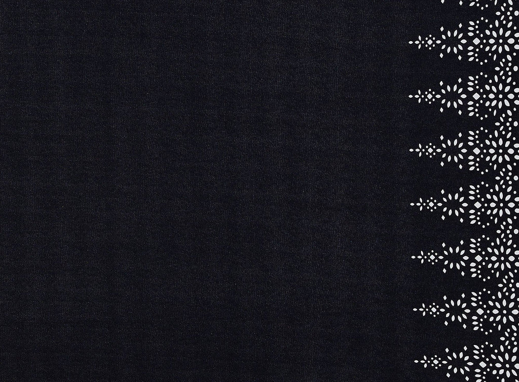 BLACK | 22660 - ESCALADE LASER CUT KNIT - Zelouf Fabrics