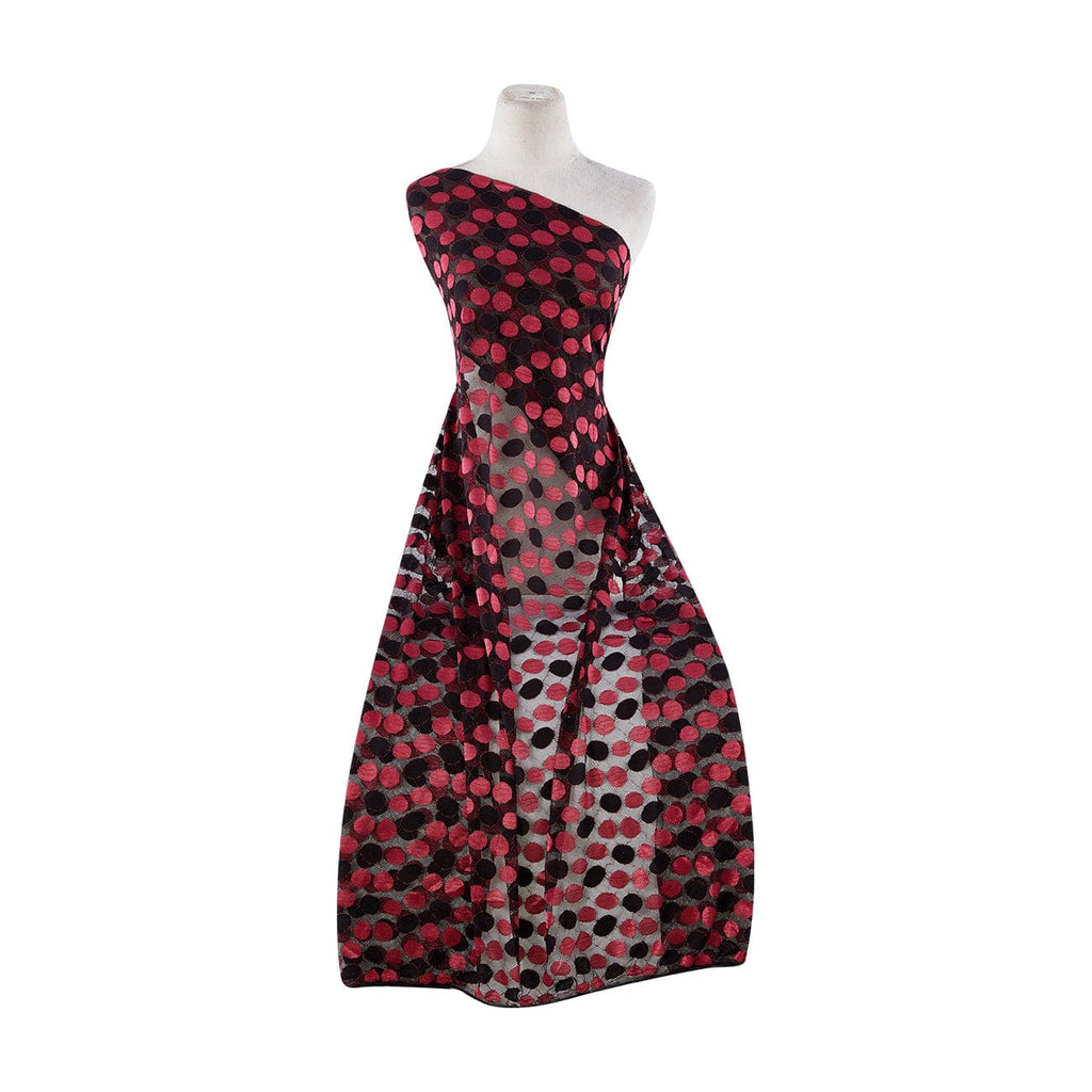 CASE DOT LACE  | 22706 RED/BLK - Zelouf Fabrics