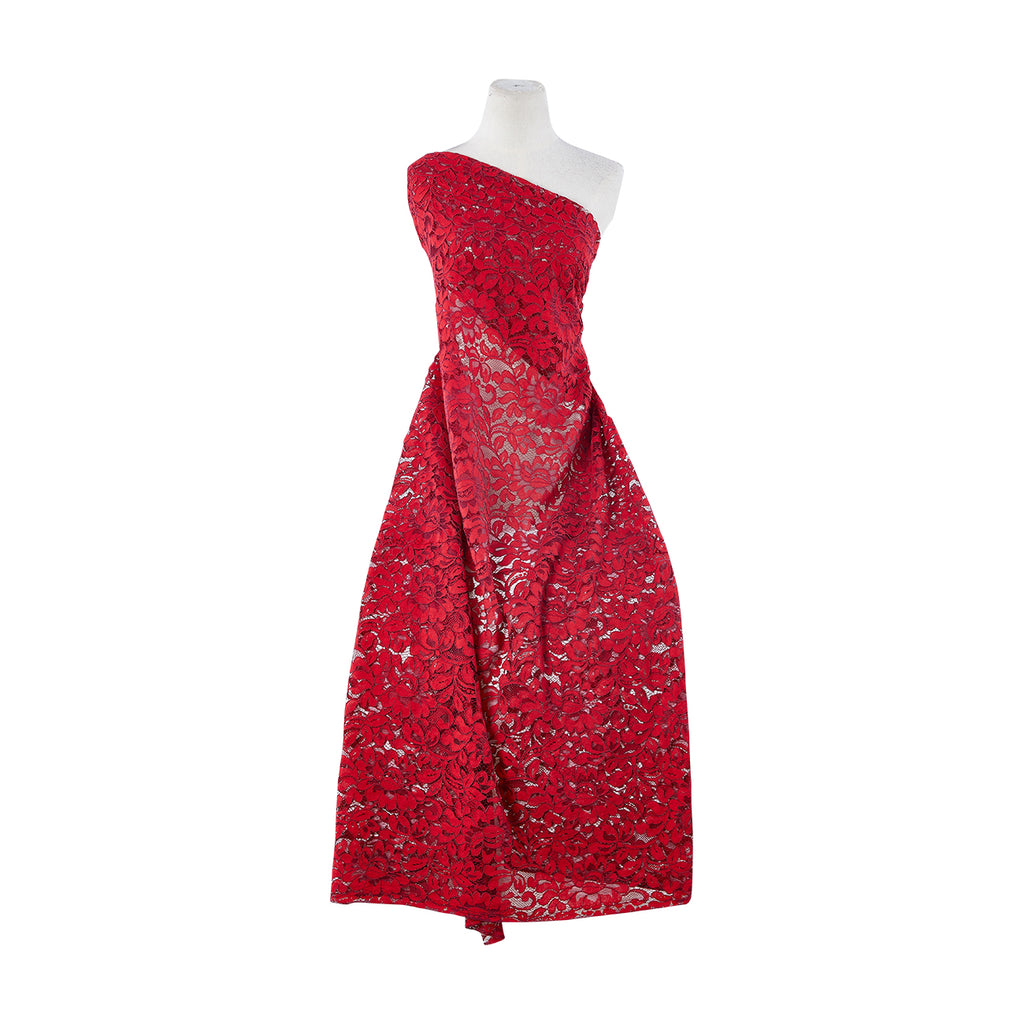 AUDACIOUS RED/WINE | 22715 - SAINT LACE  [1 3/4 YRD PANEL] - Zelouf Fabrics