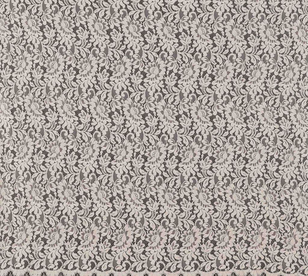 GREY/IVORY | 22715-GREY - SAINT LACE [1 3/4 YRD PANEL] - Zelouf Fabrics
