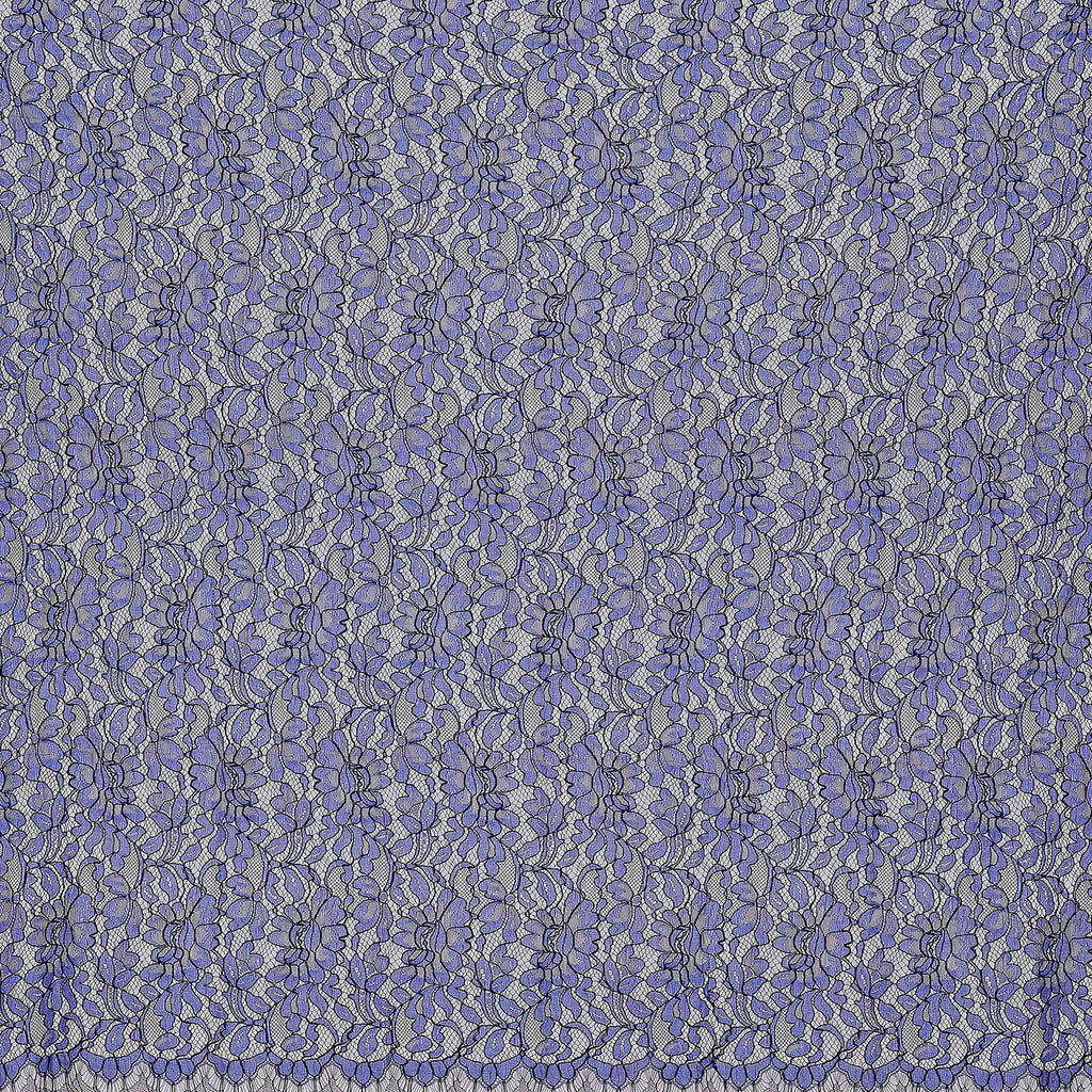 PERI BLISS/NAVY | 22715-BLUE - SAINT LACE [1 3/4 YRD PANEL] - Zelouf Fabrics