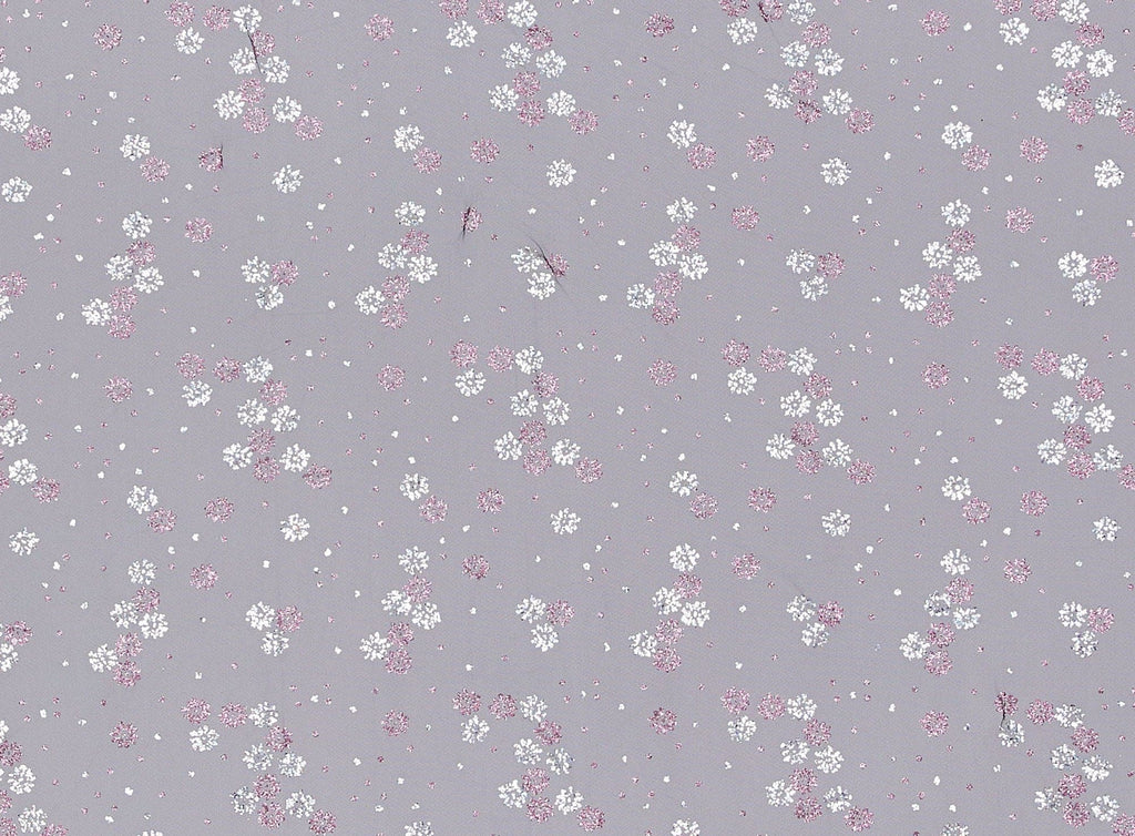 MAINE GLITTER FLOWERS & DOTS ON MESH  | 22745  - Zelouf Fabrics