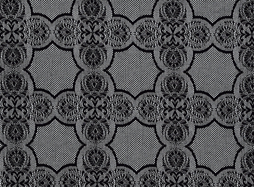 SOUL FLORAL BONDED LACE ON METALLIC KNIT  | 22812  - Zelouf Fabrics