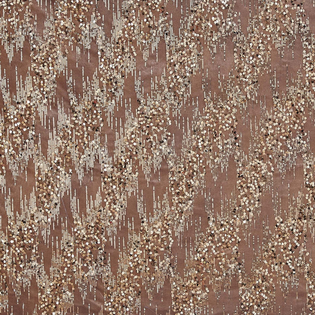 OBSESS SEQUIN ON VELVET  | 22816 BEYOND TAN - Zelouf Fabrics
