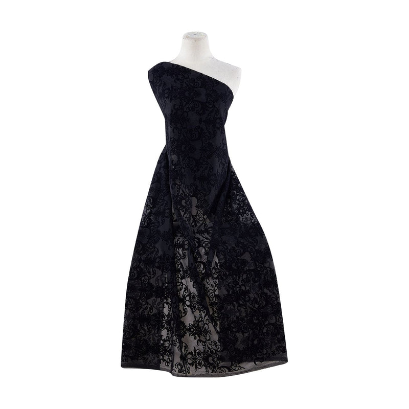 GONE FLORAL FLOCKED ON SHEER MATTE CHIFFON  | 22869-631