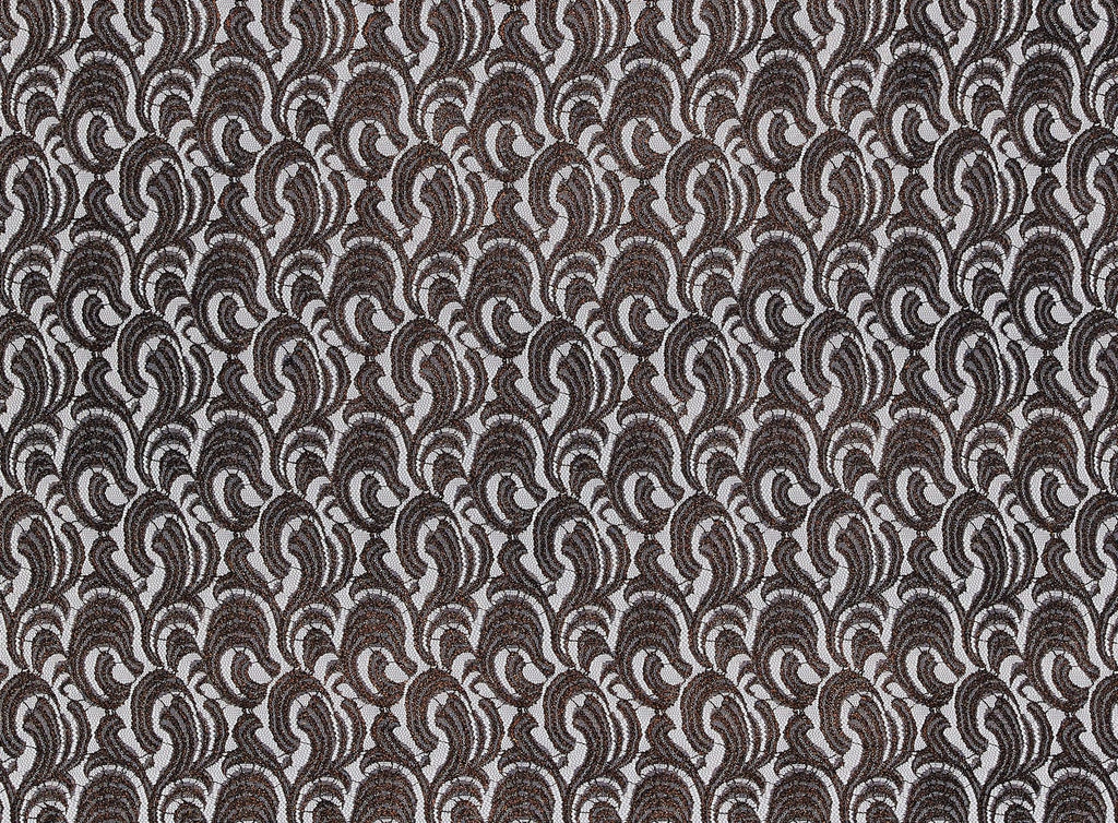 BLACK/BRONZE | 22873 - HARVEY LACE W/ HEAVY FOIL - Zelouf Fabrics