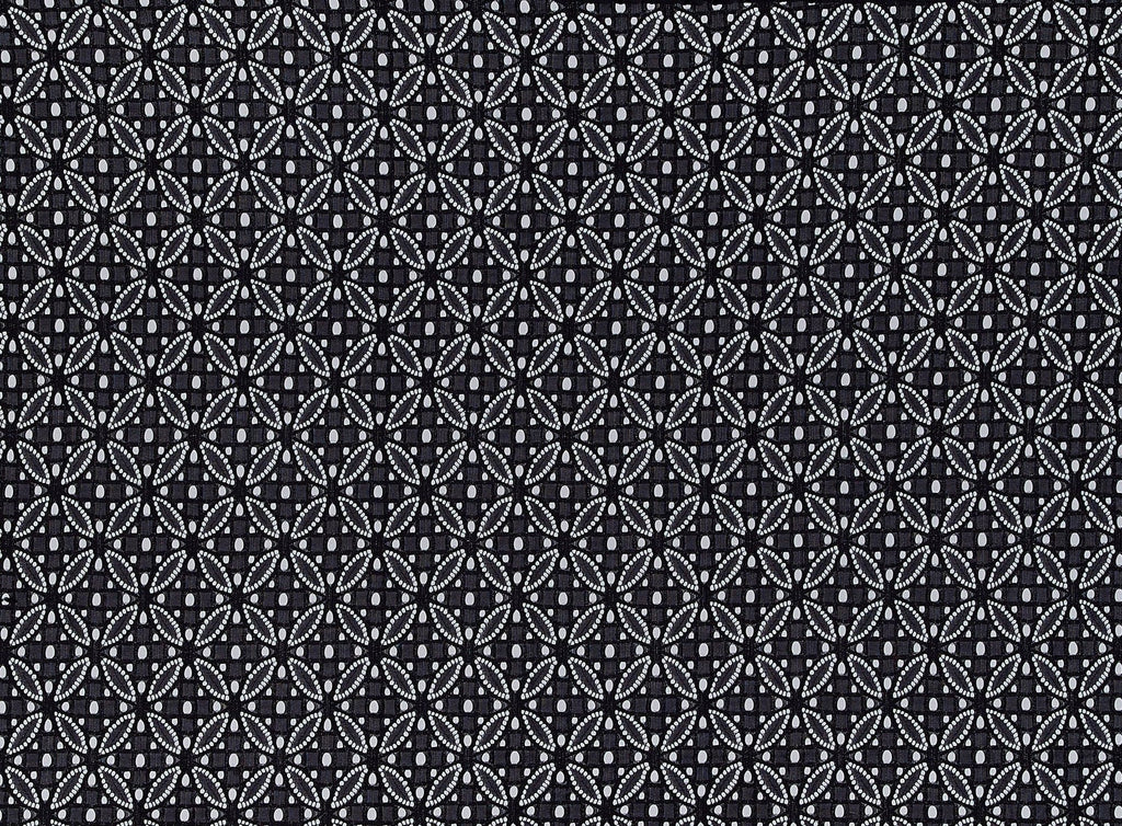 BLACK | 23030 - UP FLOWER LACE - Zelouf Fabrics