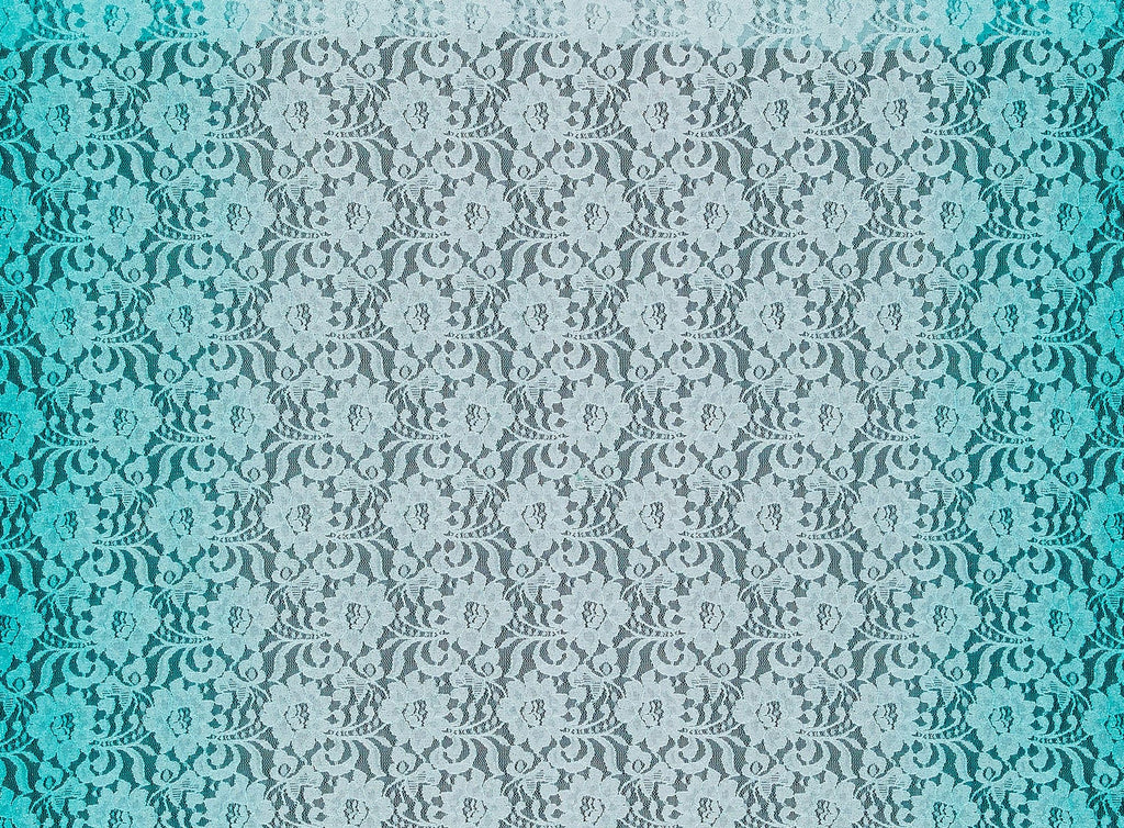 MINT COMBO | 23066-GLIT - VALLEY DOUBLE BORDER OMBRE LACE W/GLITTER - Zelouf Fabrics