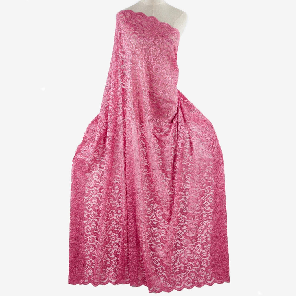 RAVIE GLITTER LACE | 23073-GLITTER ROSE ALLURE - Zelouf Fabrics