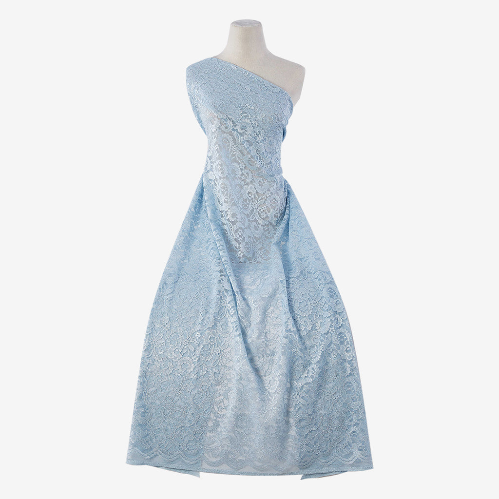 SERENE BLUE | 23073-HOLGLT - RAVIE HOLO GLITTER SCALLOP LACE -  Zelouf Fabrics