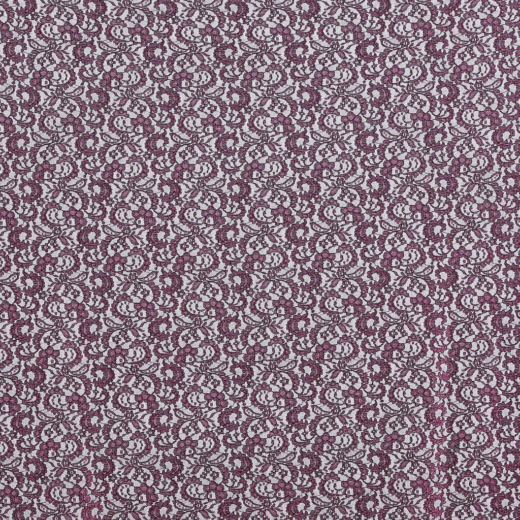 MAJESTIC BURGUNDY | 23073SC-GLITTER-RED - RAVIE LACE W/GLITTER & SCALLOP - Zelouf Fabrics