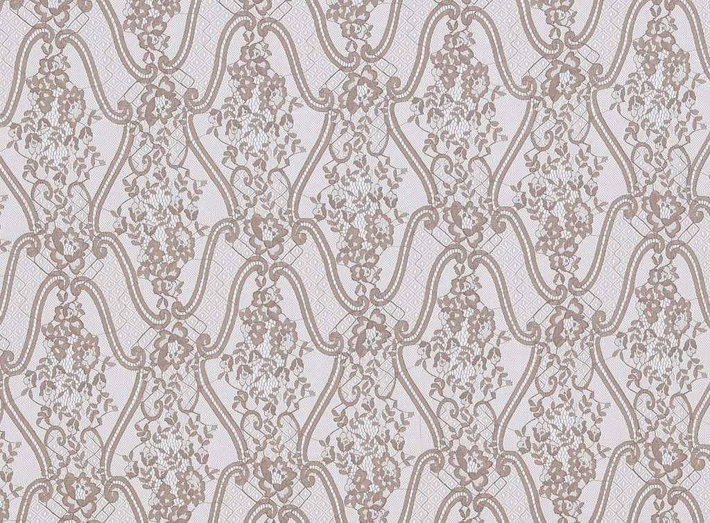 ENCHANTED TAUPE | 23154 - VINO FLORAL LACE - Zelouf Fabrics