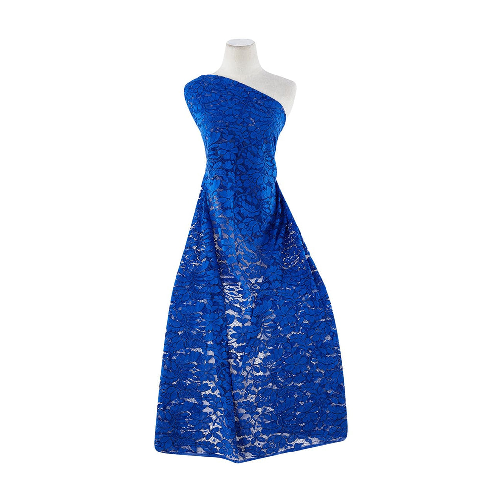 SACHA FLORAL LACE [1 1/2 YRD Panel]  | 23226 TH COBALT/BLK - Zelouf Fabrics