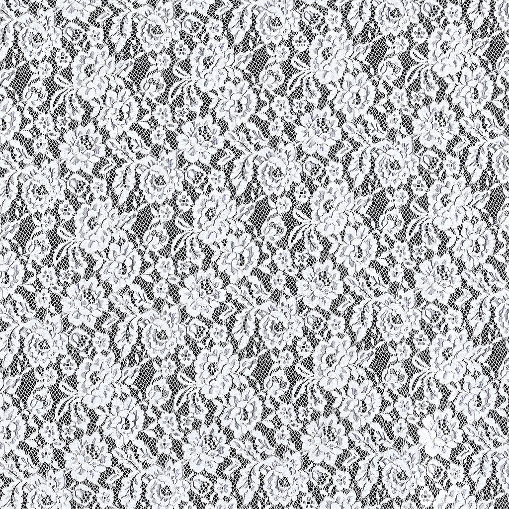 WHITE | 23234-WHITE - TASHA FLOWER LACE - Zelouf Fabric