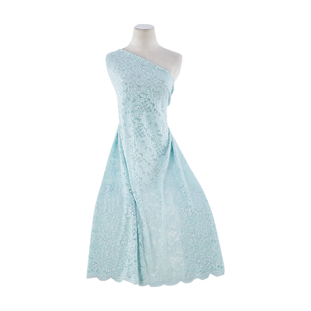 AQUA SUNRISE | 23274-GLIT - TITAN FLORAL STRETCH LACE W/GLITTER - Zelouf Fabrics