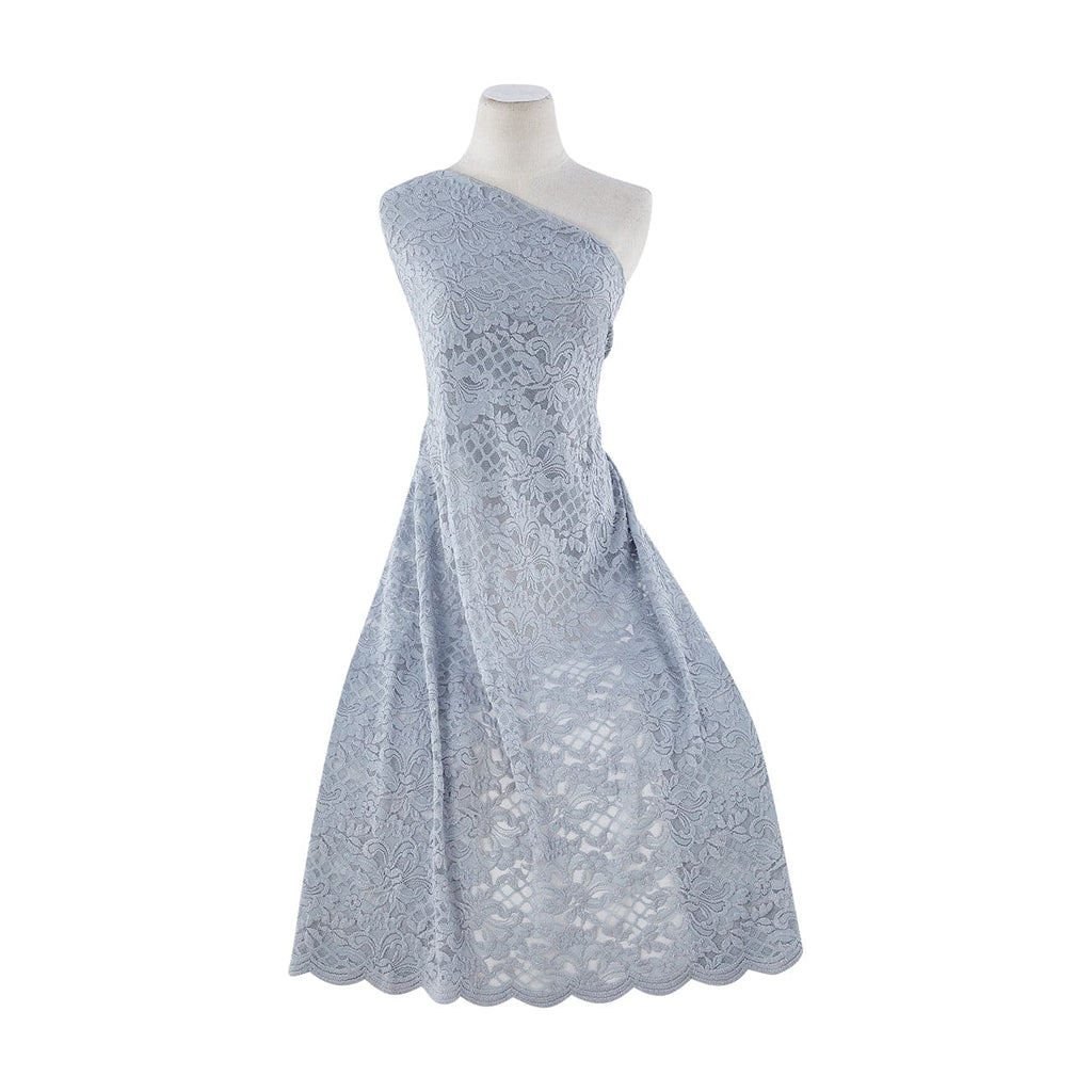 AUDACIOUS SILVER | 23274-GLIT - TITAN FLORAL STRETCH LACE W/GLITTER - Zelouf Fabrics