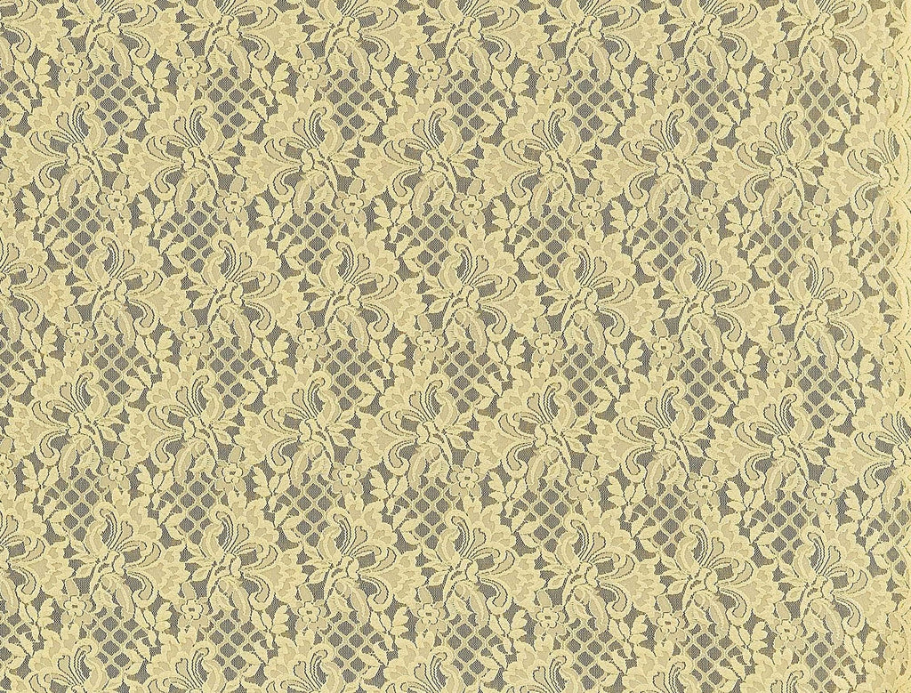 LEMON WING | 23274SC-GLIT-YELLOW - TITAN FLORAL STRETCH GLITTER LACE SCALLOP - Zelouf Fabrics