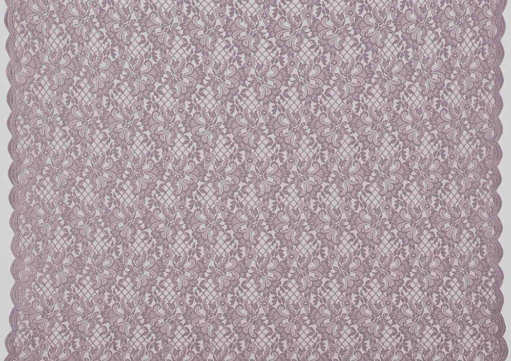 MAUVE SHADOW | 23274SC-GLIT-PINK - TITAN FLORAL STRETCH GLITTER LACE SCALLOP - Zelouf Fabrics