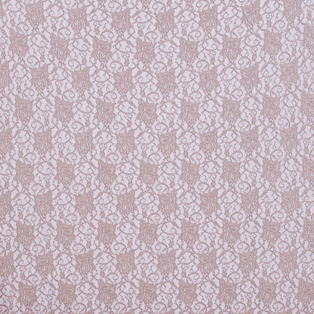 THERON FLOWER CORDED LACE W/ GLITTER  | 23275-GLITTER FEATHER MAUVE - Zelouf Fabrics