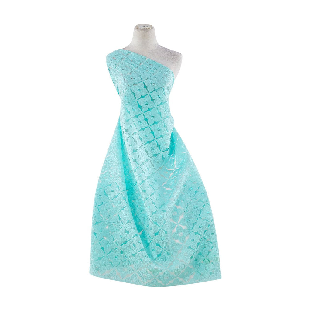 SINCERITY EMBOSSED FLORAL ORGANZA  | 23285 MINT - Zelouf Fabrics