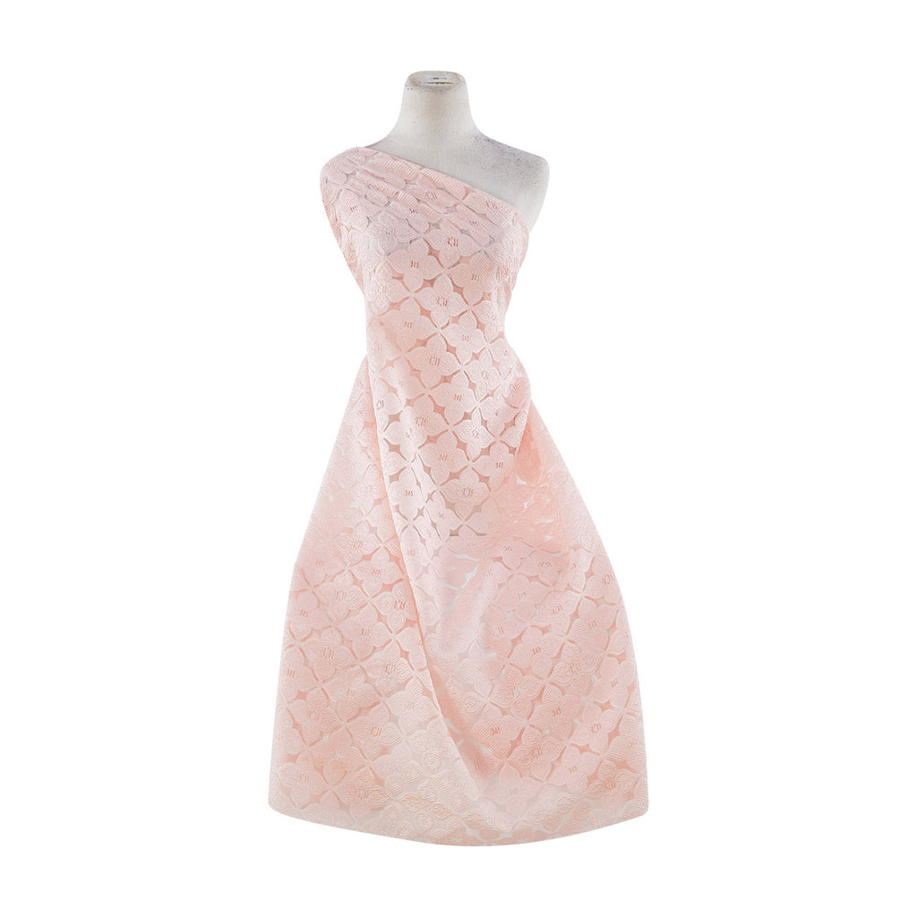 SINCERITY EMBOSSED FLORAL ORGANZA  | 23285 PEACH - Zelouf Fabrics