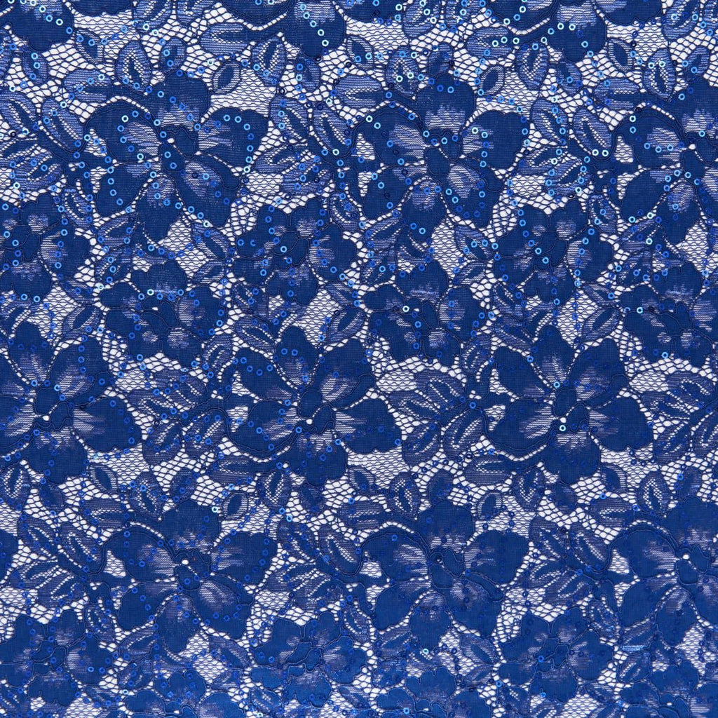 CLEAR SEQUIN FLORAL LACE| 23325  - Zelouf Fabrics