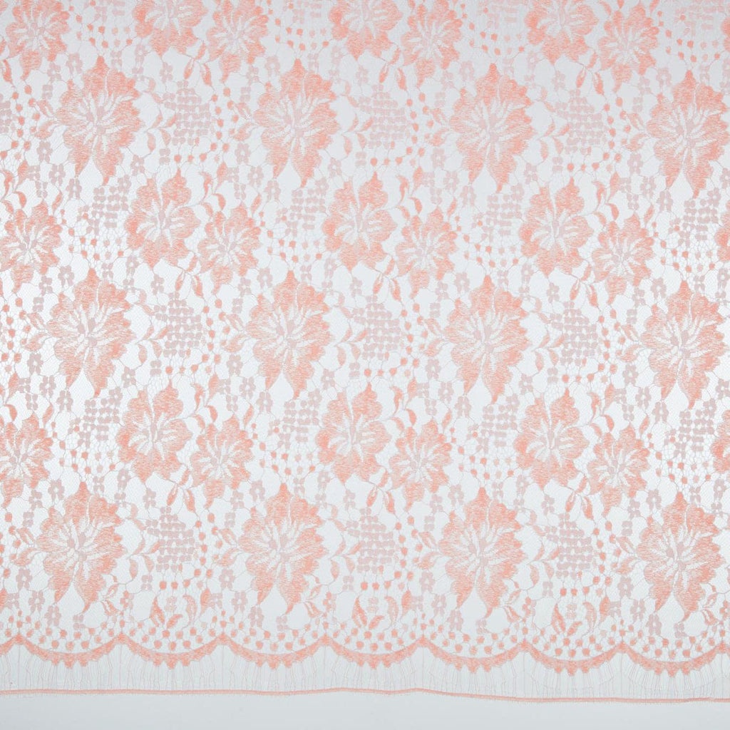 STAGE FLORAL LACE [1.75 Per Panel]  | 23328 PINK/WHITE - Zelouf Fabrics