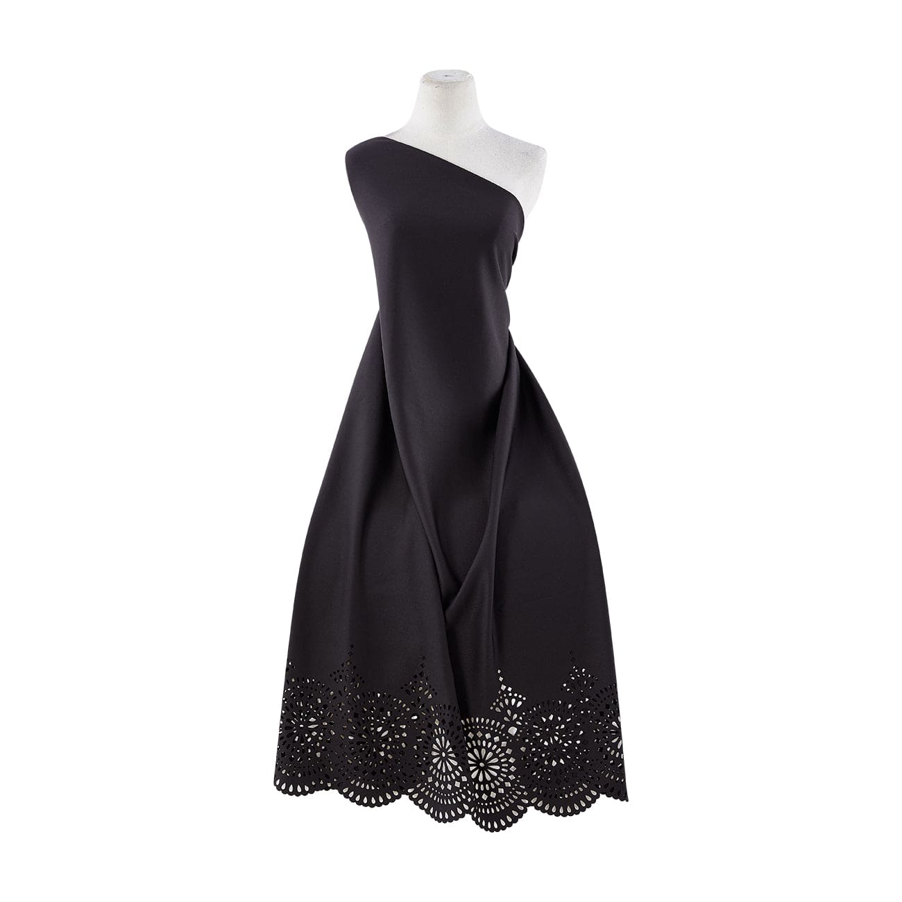 laser cut scuba dress Badgley Mischka Sleeve Cutout Gown