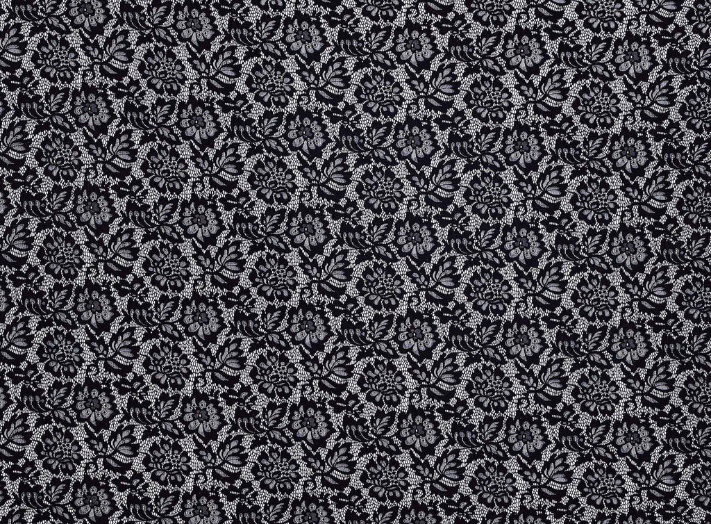 BLACK | 23441 - GIAN FLORAL LACE - Zelouf Fabrics