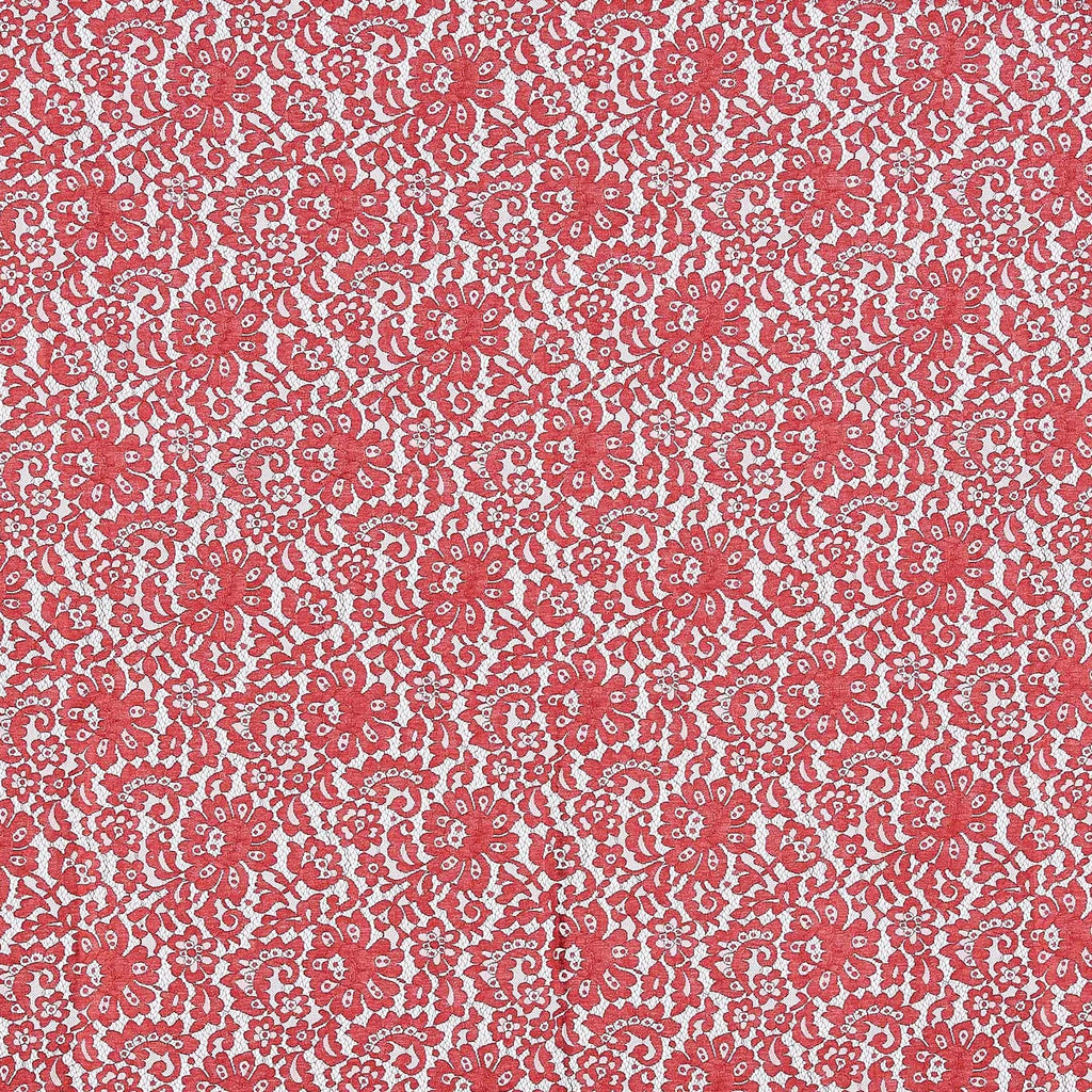 BEYOND SPICE | 23450-RED - STONY FLORAL LACE [1.25YRD PER PANEL] - Zelouf Fabric