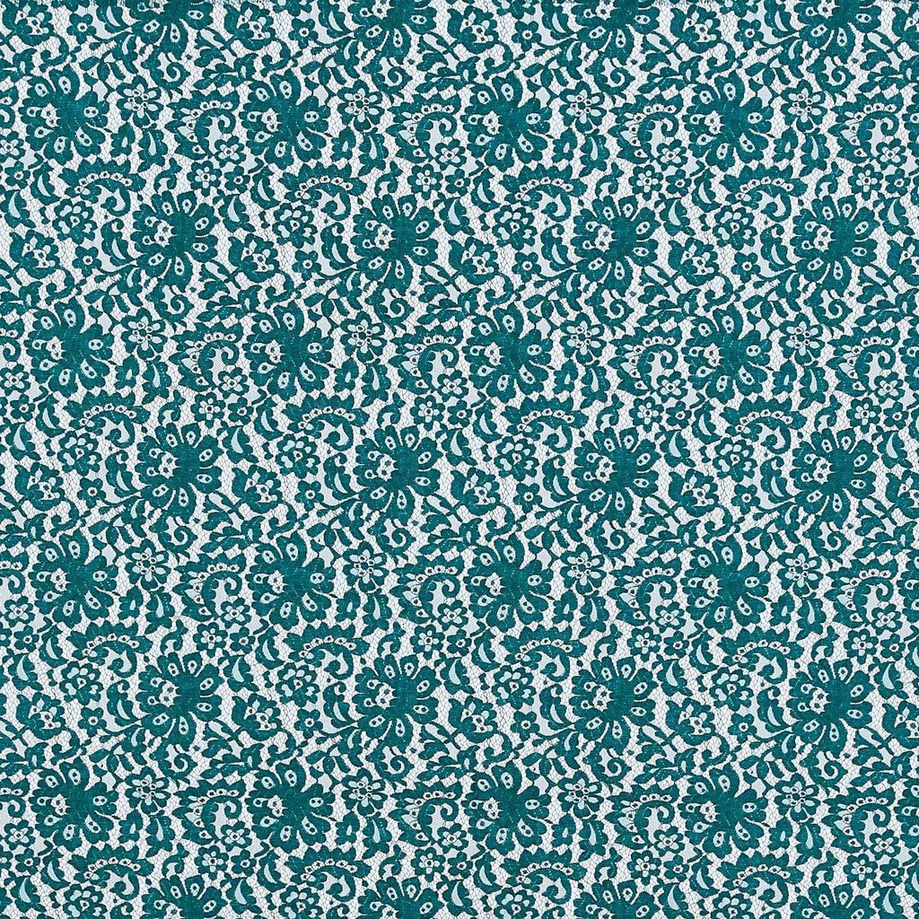 MAJESTIC EMERALD | 23450-GREEN - STONY FLORAL LACE [1.25YRD PER PANEL] - Zelouf Fabric
