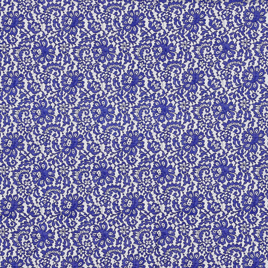 MAJESTIC INDIGO | 23450-BLUE - STONY FLORAL LACE [1.25YRD PER PANEL] - Zelouf Fabric