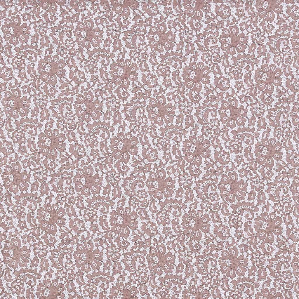 TAUPE SHADOW | 23450-BROWN - STONY FLORAL LACE [1.25YRD PER PANEL] - Zelouf Fabric